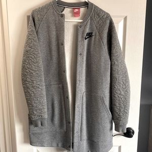 NIKE gray jacket hoodie material. Size S.